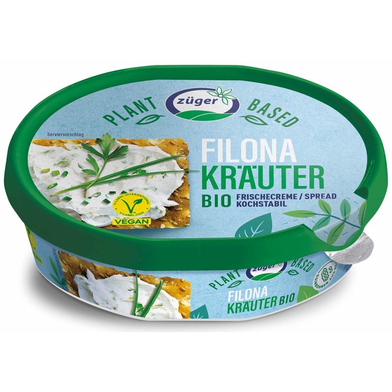 Züger Frischkäse AG Züger Filona Bio veganeFrischecreme Kräuter150g - Produktbild