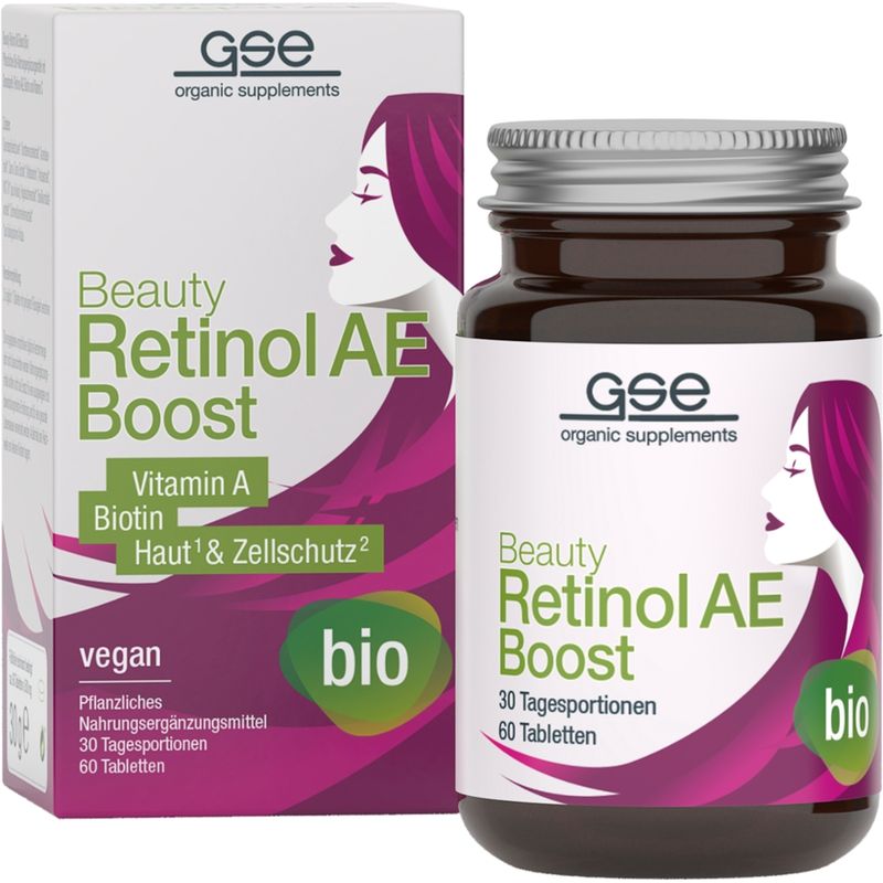 GSE  Beauty Retinol AE-Boost (Bio), 60 Tabletten à 500mg - Produktbild
