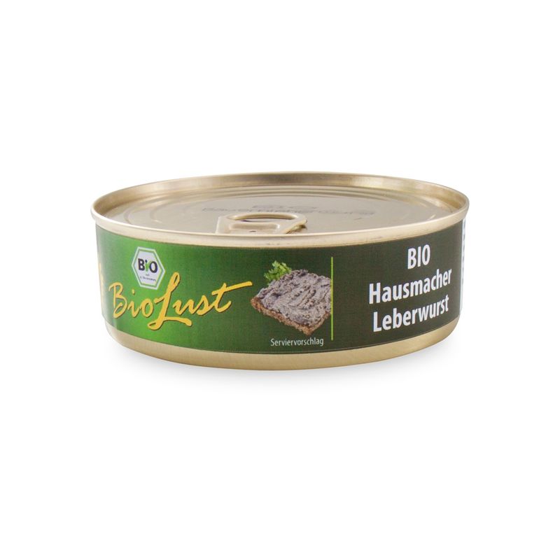 Biolust Bio Hausmacher Leberwurst 200g in der Dose - Produktbild