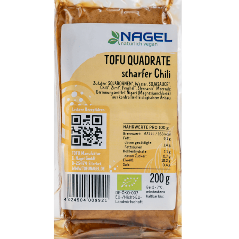 NAGEL Tofu Quadrate scharfer Chili 200g - Produktbild