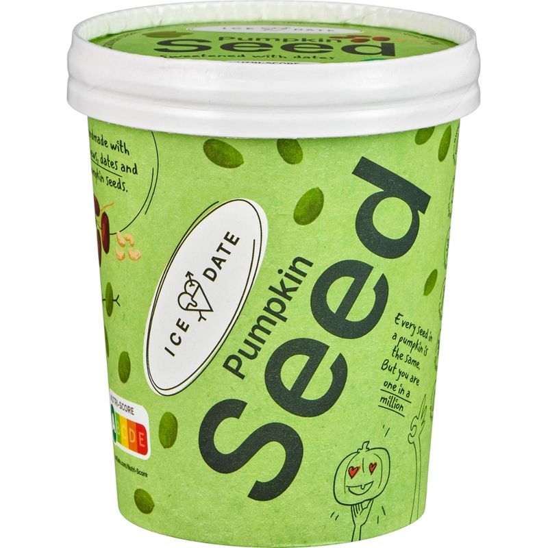 iceDate Bio-Kürbiskern-Eis, laktosefrei, glutenfrei, vegan - Produktbild