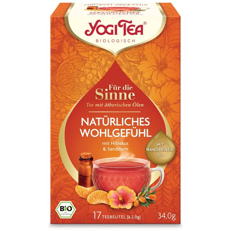 YOGI TEA Yogi Tea® Bio Kräutertee, Für die Sinne,  Natürliches Wohlgfühl, Mandarinenöl - Produktbild