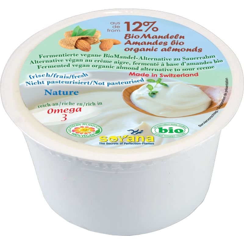 Soyana Mandel-Sauerrahm - vegane Alternative zu Sauerrahm aus fermentierten BioMandeln - Produktbild