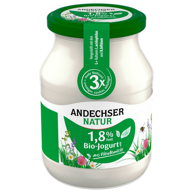 Andechser Natur Bio Jogurt mild 1,8% - Produktbild