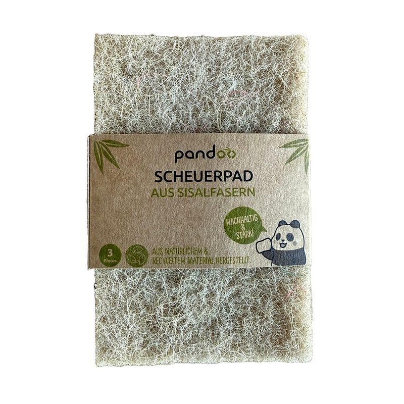 pandoo Sisal Scheuerpads 3 Stück aus recycelten Materialien - Produktbild