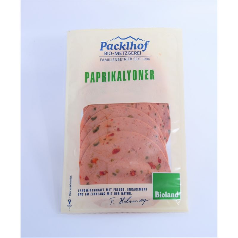Packlhof Paprikalyoner, geschnitten 100g GS/MAP/VAC - Produktbild