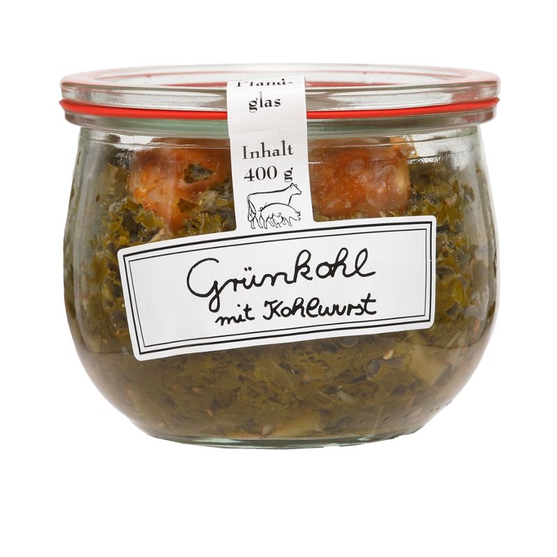 Schröder's Bio Fleisch- und Wurstwaren Grünkohl mit Kohlwurst im Glas - Produktbild
