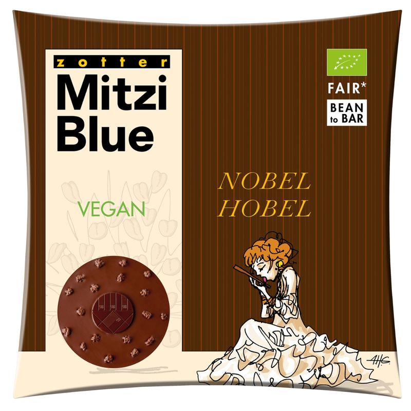 Zotter Schokolade Nobelhobel • Dunkle Schoko 70% + 80% + Kakaonibs - Produktbild