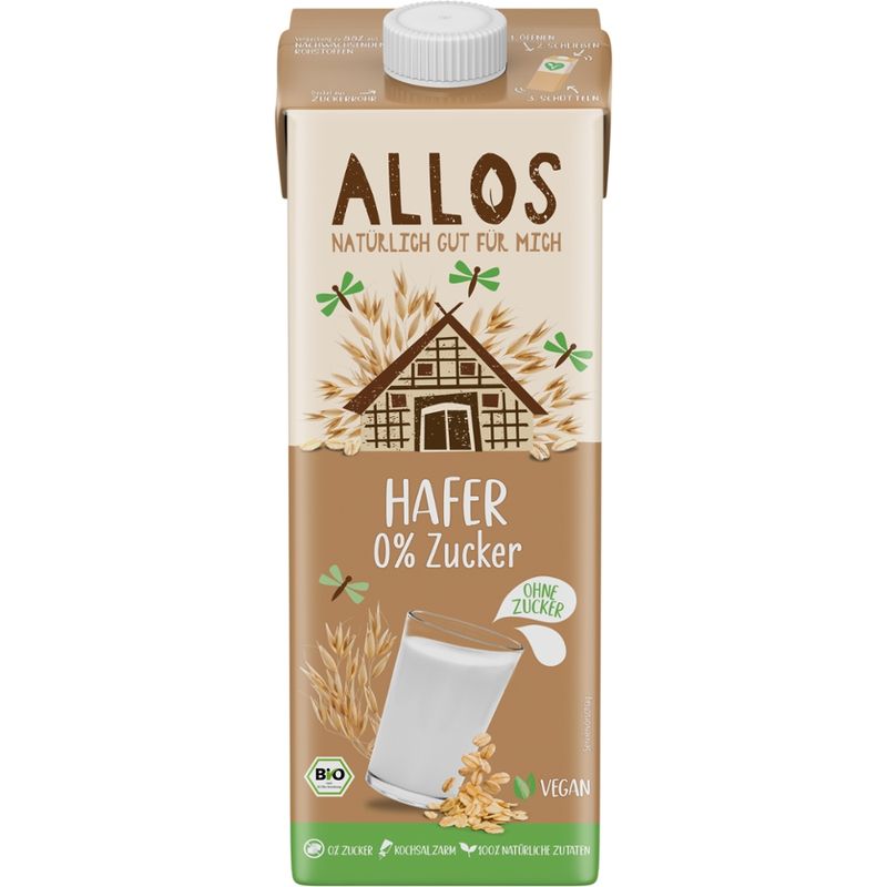 Allos Hafer 0% Zucker Drink - Produktbild