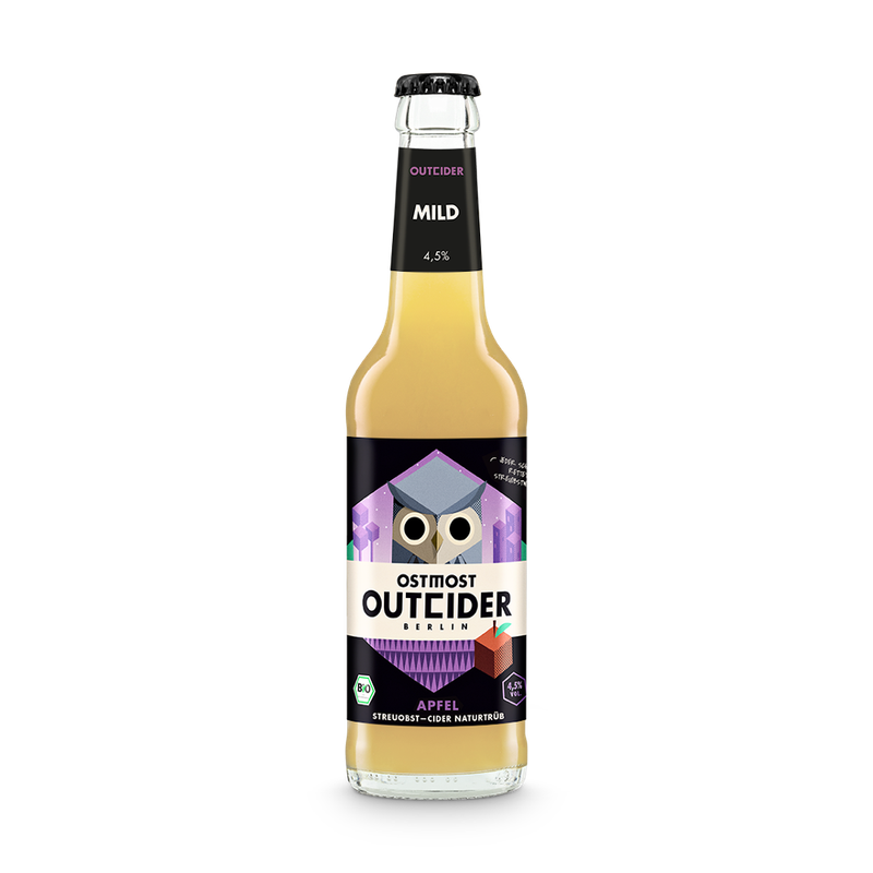 OSTMOST OSTMOST OUTCIDER Bio Streuobst Cider Mild trüb 4,5% - Produktbild