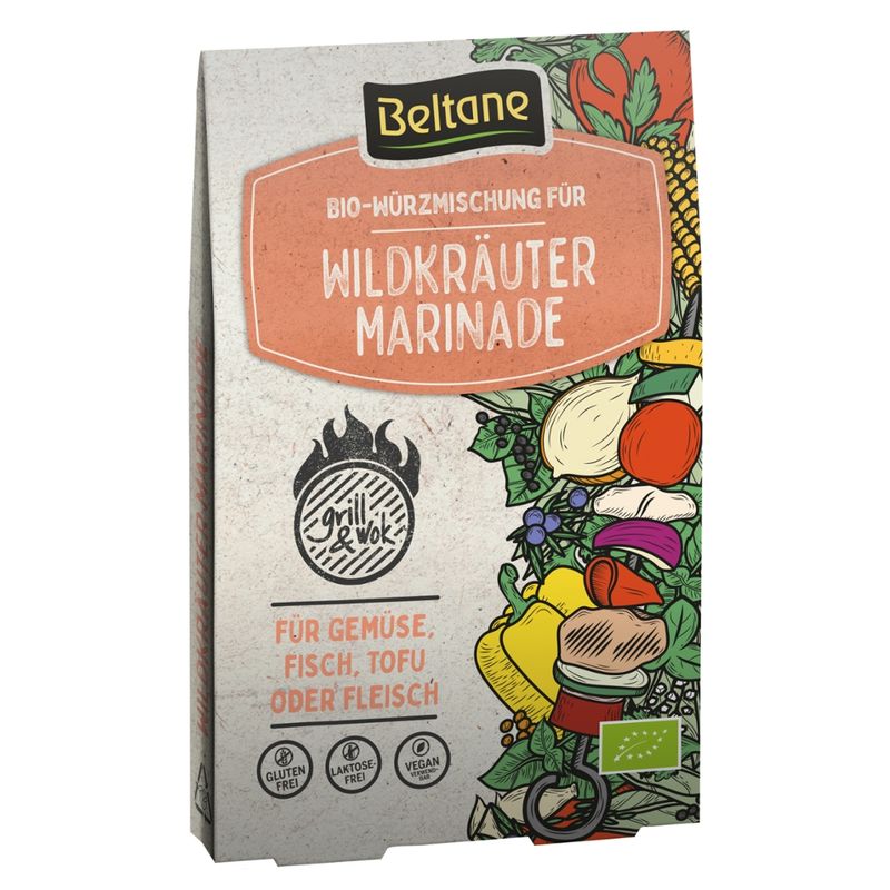 Beltane Grill&Wok Würzmischung für Wildkräuter Marinade, vegan, glutenfrei, lactosefrei - Produktbild