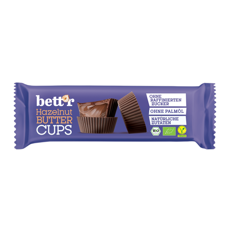 Bett'r Haselnuss Nut Butter Cups  3x13g, Bio, Bett’r - Produktbild