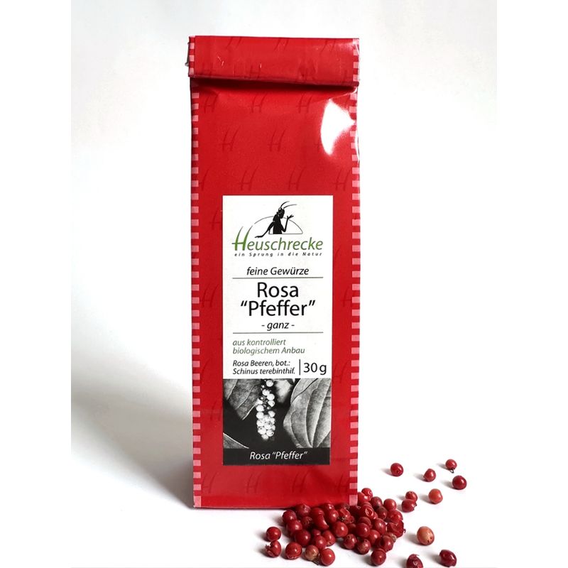 Heuschrecke 'Pfeffer' rosa, ganz, rosa Beeren, kbA - Produktbild