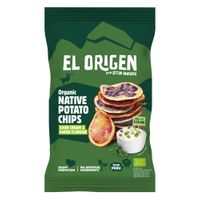el origen Bio Native Potato Chips Vegan Sour Cream & Onion Flavour, 100 g - Produktbild