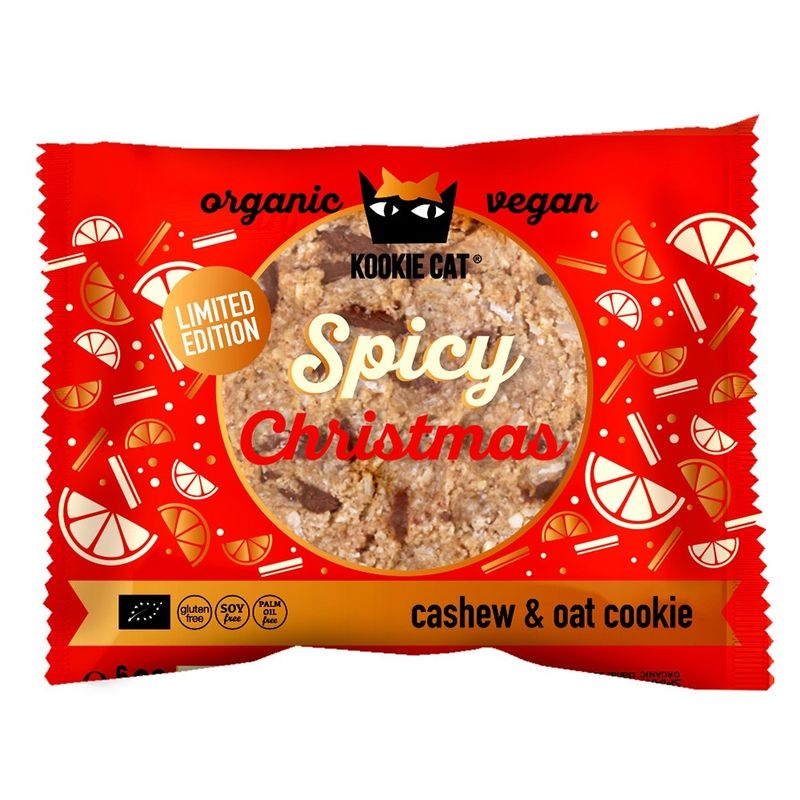 KookieCat Kookie Cat, Christmas cookie with spices, Bio, 50g , Gluten Frei - Produktbild