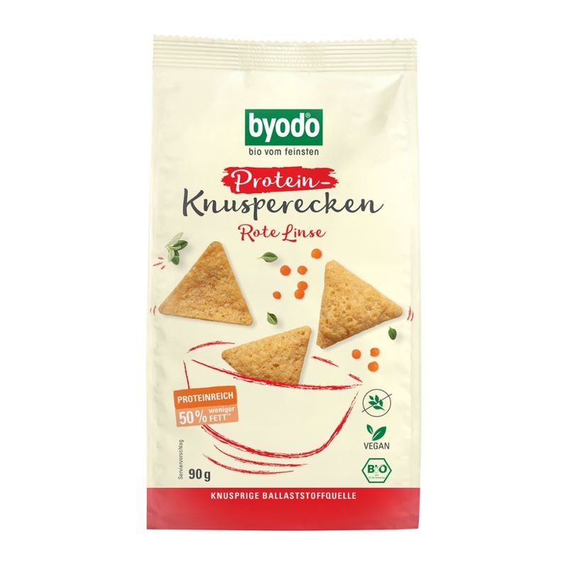 Byodo Protein crisps red lentil, 90g - rich in protein & glutenfree - Produktbild