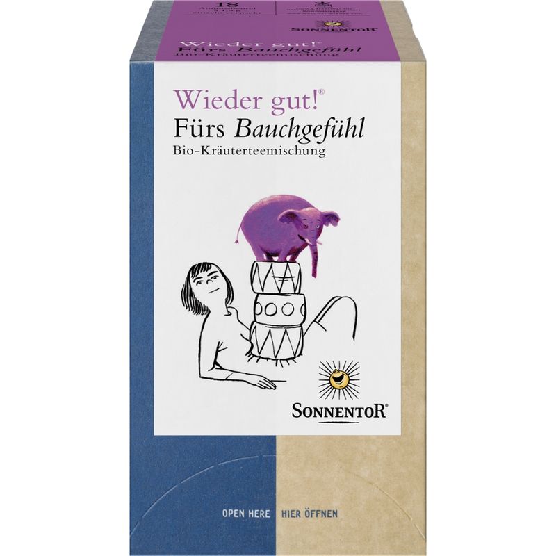 Sonnentor Fürs Bauchgefühl® Tee Wieder gut!®, Doppelkammerbeutel - Produktbild