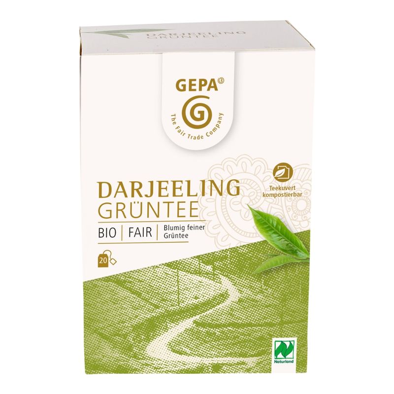 GEPA - The Fair Trade Company Bio Darjeeling Grünteebeutel - Produktbild