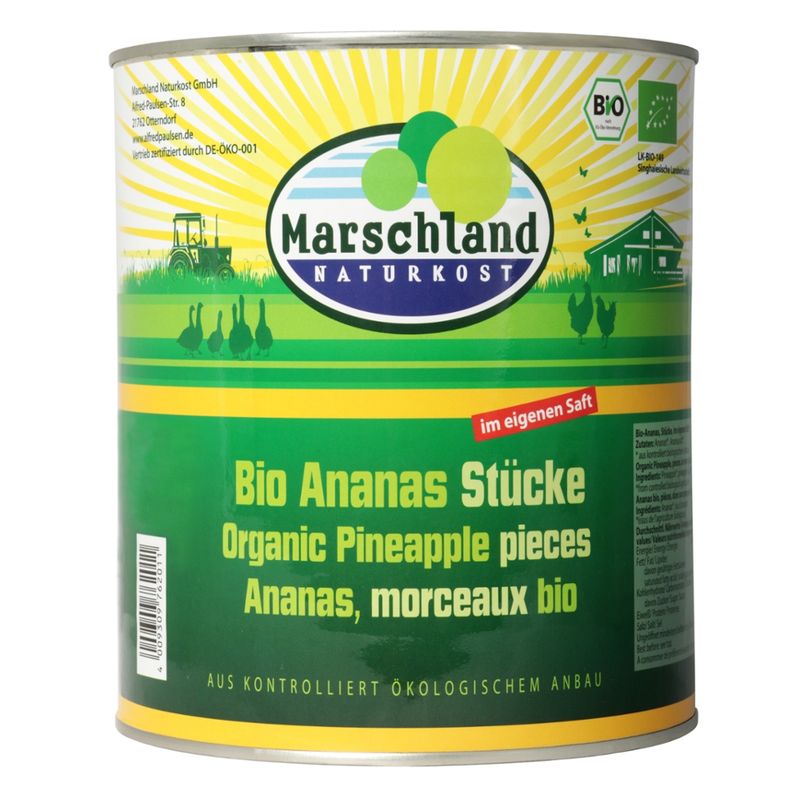 Marschland  Bio-Ananas Stücke 3.100 ml Ds. MARSCHLAND - Produktbild