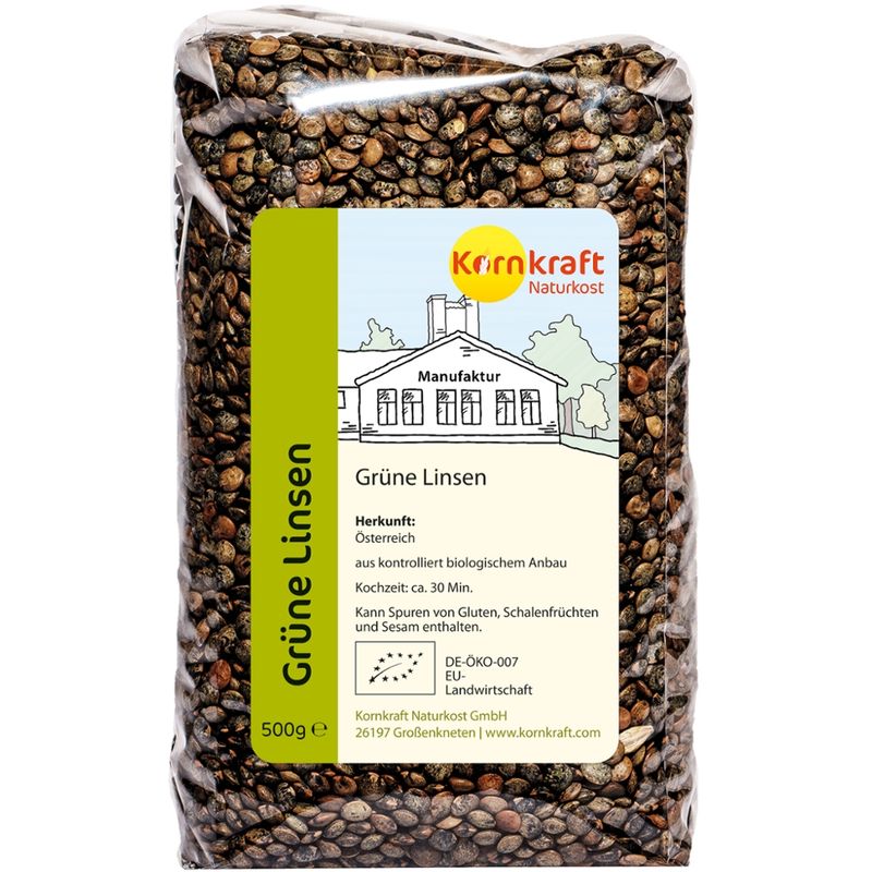 Kornkraft Linsen, grün - Produktbild
