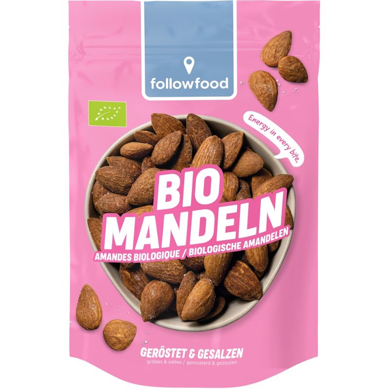 followfood Bio Mandeln geröstet und gesalzen - Produktbild