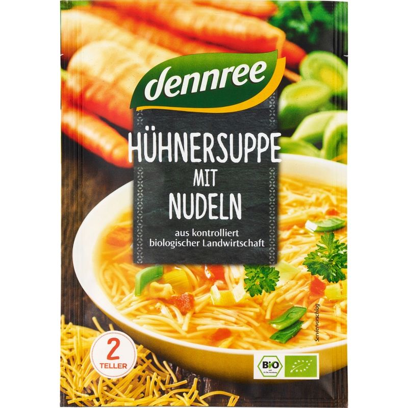 dennree Hühnersuppe mit Nudeln - Produktbild