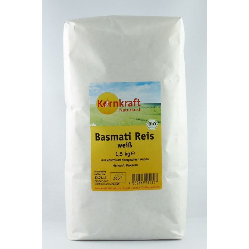 Kornkraft Basmati Reis weiß Papiertüte - Produktbild