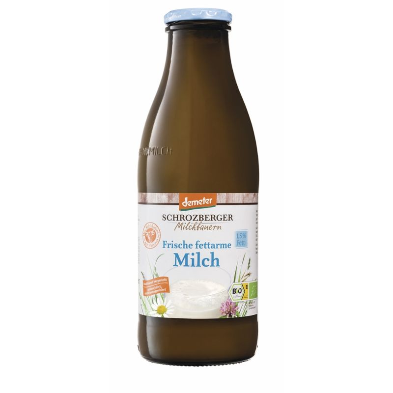 Schrozberger Milchbauern demeter Frische fettarme Milch 1l - Produktbild