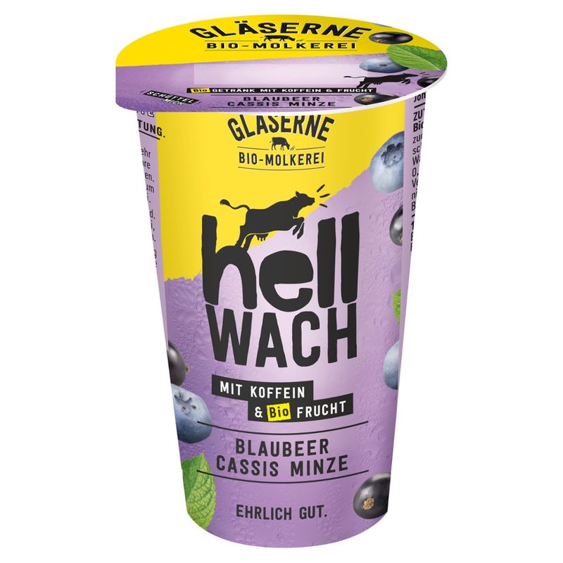Gläserne Molkerei GM HellWach Bio Blaubeer Cassis Minze 230ml - Produktbild