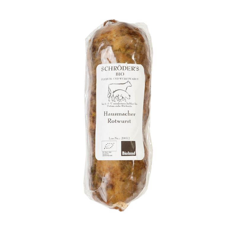 Schröder's Bio Fleisch- und Wurstwaren Hausmacher Rotwurst im Naturdarm - Produktbild