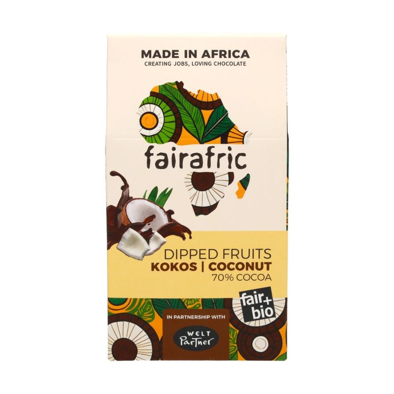 WeltPartner Dipped Fruits Kokos, in Zartbitterschokolade, bio - Produktbild