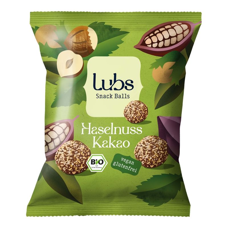 Lubs Lubs Snack Balls Haselnuss Kakao, bio - Produktbild