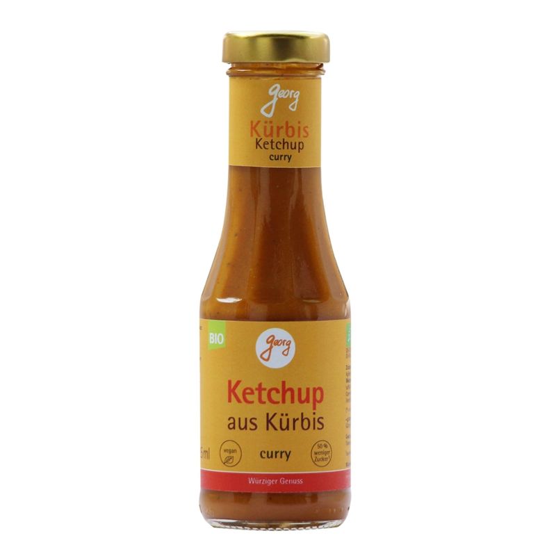 Georg Ketchup Curry pikant mit Kürbis Bio 225 ml, vegan, 50 % weniger Zucker - Produktbild