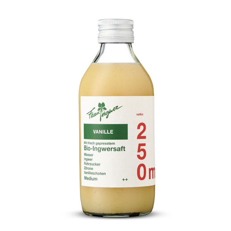 Frau Ingwer Frau Ingwer Vanille 250 ml mit frisch gepresstem Ingwersaft - Produktbild
