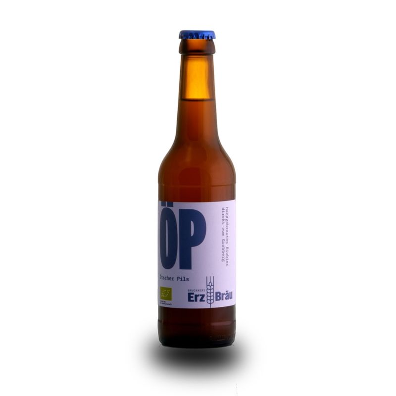 Erzbraeu Bio Ötscher Pils 330 ml - strohgelbes Pilsner - Produktbild