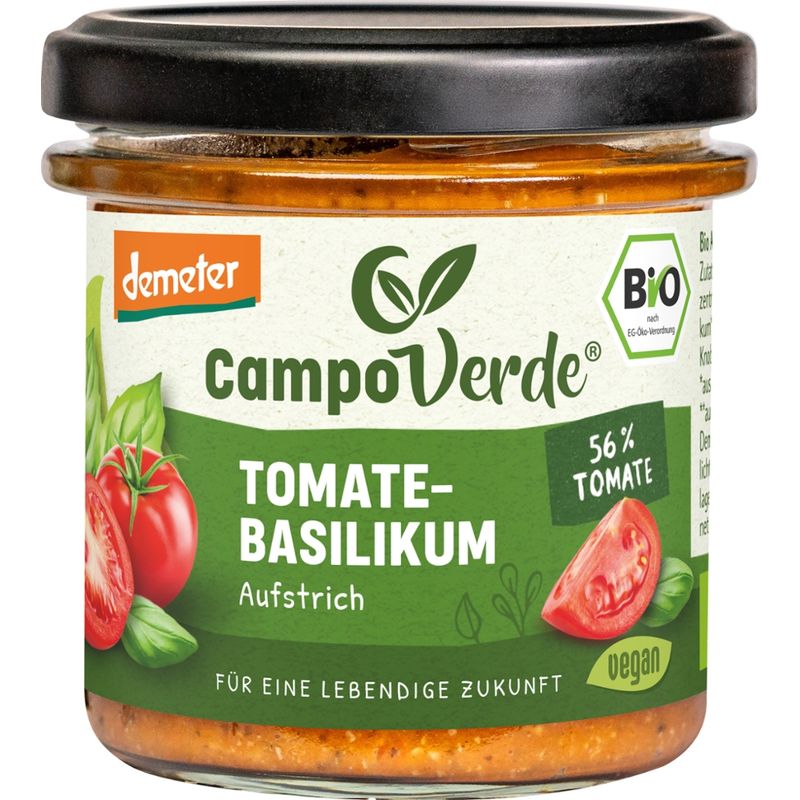 Campo Verde Dem. Brotaufstrich Tomate Basilikum 135g - Produktbild