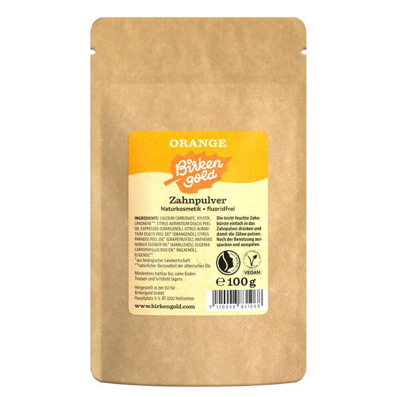 Birkengold Birkengold® Zahnpulver Orange Nachfüllbeutel - Produktbild