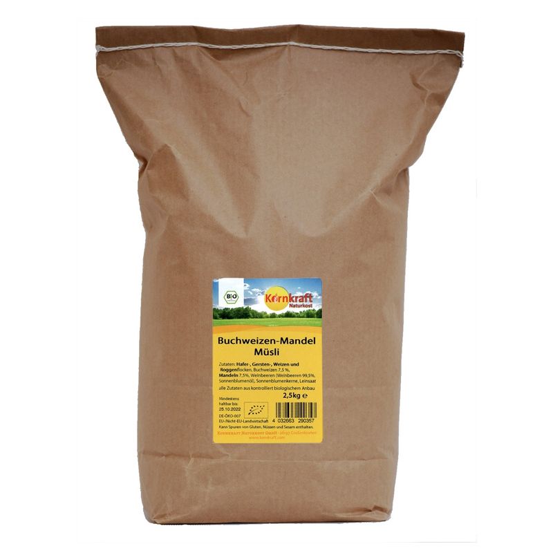 Kornkraft Buchweizen-Mandel Müsli 2,5 kg Papiertüte - Produktbild