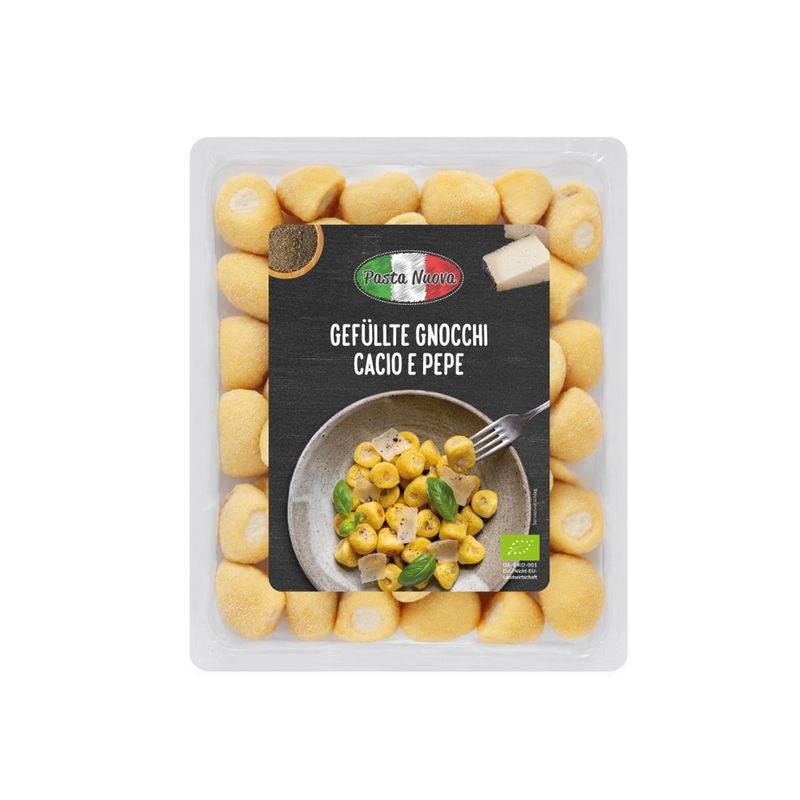 Pasta Nuova Frische gefüllte Gnocchi Cacio e Pepe mit Pecorino und schwarzem Pfeffer - Produktbild