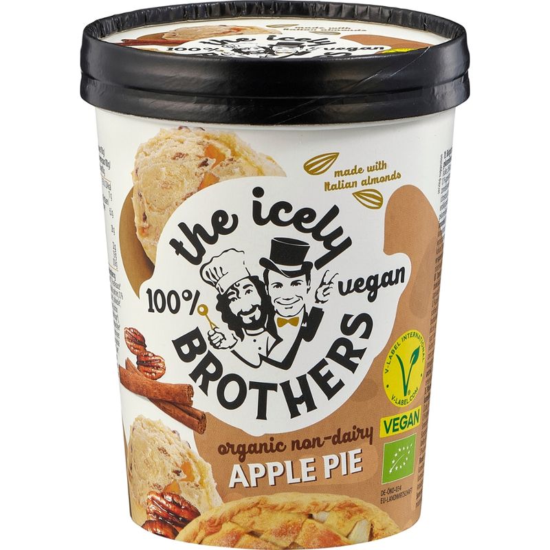 The Icely Brothers The Icely Brothers - Vegan BIO-Eis/Vegan Organic Ice Cream: Apfelkuchen und Karamellisierter Pekanstücken/Apple Pie & Caramelized Pecan pieces 460ml - Produktbild