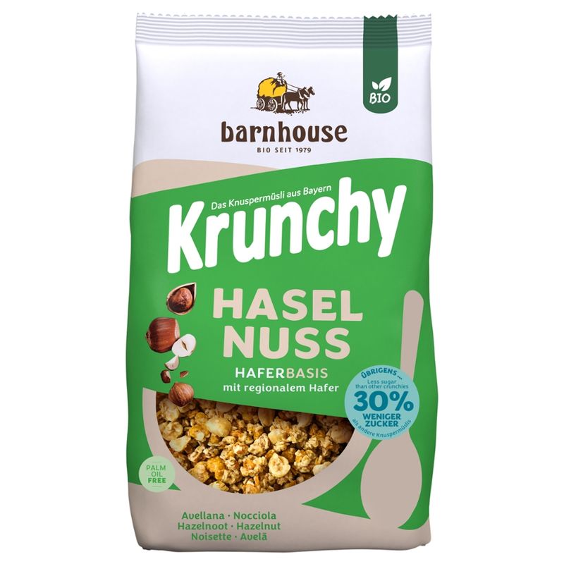 Barnhouse  Krunchy Haselnuss weniger Zucker 500g - Produktbild