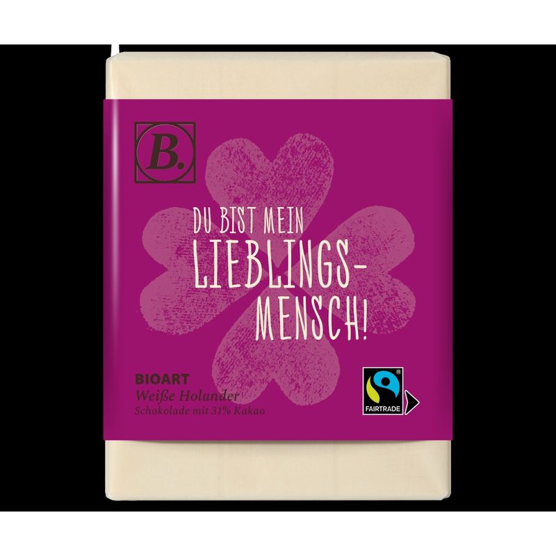 BioArt AG B. Schokolade Du bist mein Lieblingsmensch 70g bio, FT-Cert - Produktbild