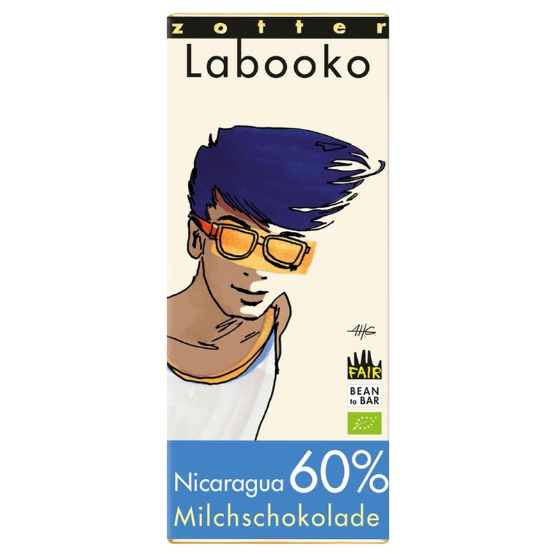 Zotter Schokolade Labooko - 60% NICARAGUA Milch - Produktbild