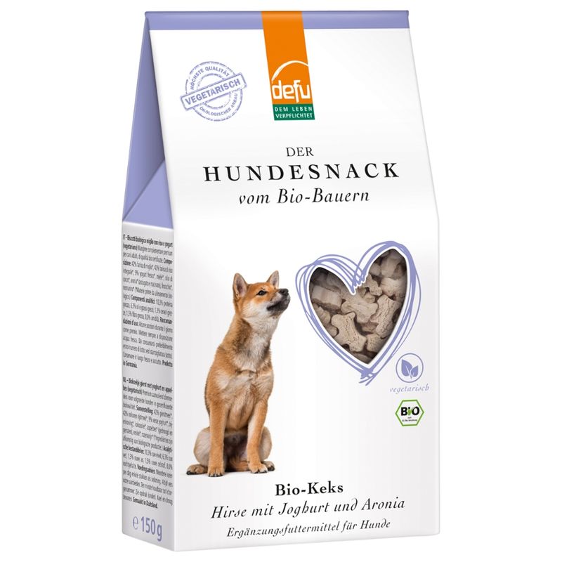 defu - Das Tierfutter vom Bio-Bauern Hund Bio-Keks Hirse mit Joghurt und Aronia - Produktbild
