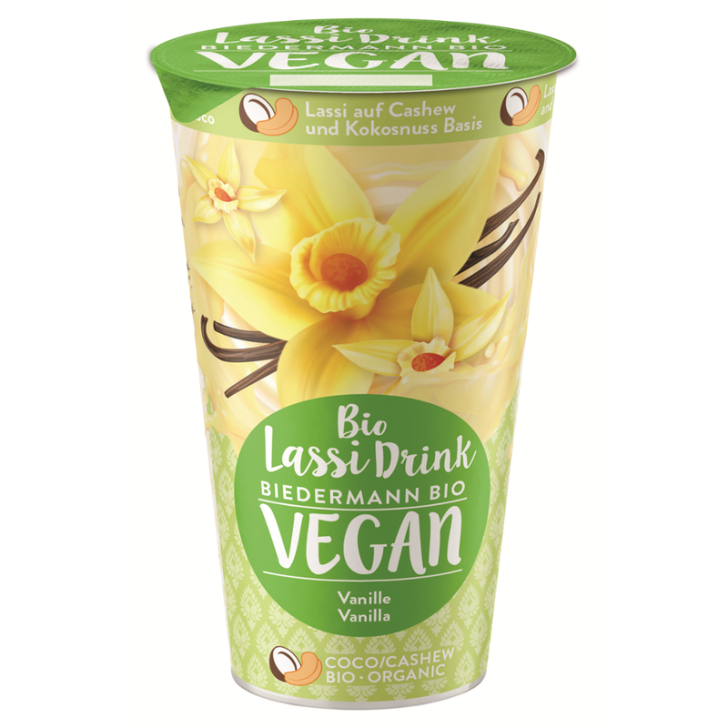 Molkerei Biedermann Bio Vegan Lassi Vanille 230g - Produktbild
