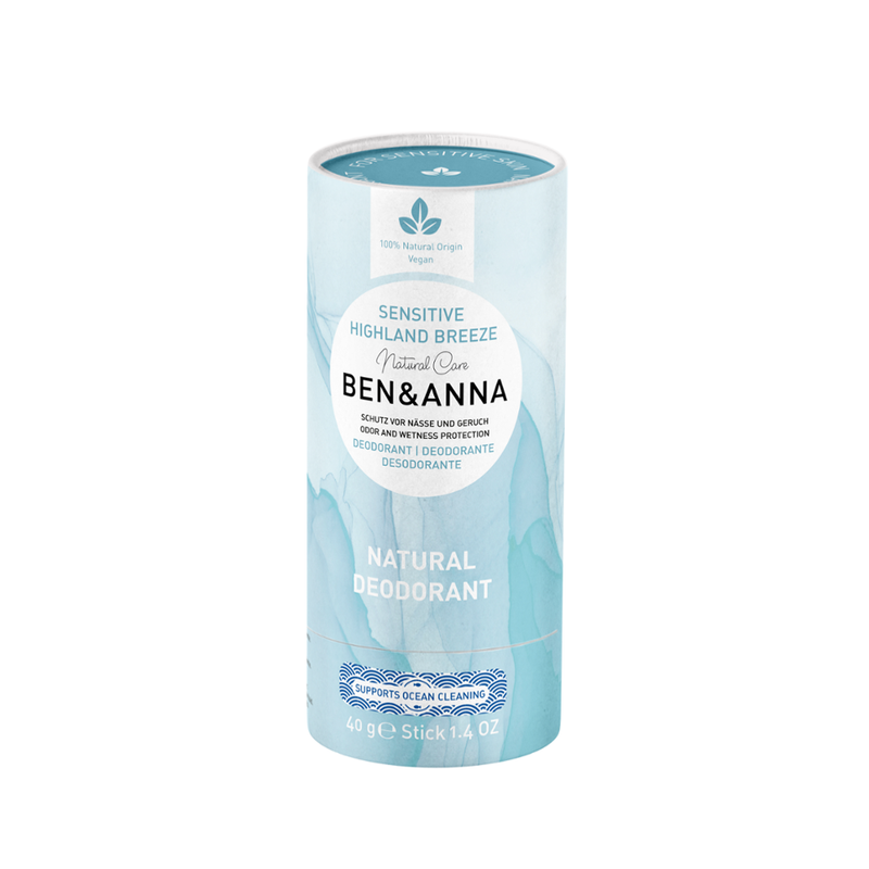 Ben&Anna Natural Care Ben&Anna Natural Care Papertube Deodorant Sensitive Highland Breeze 40g - Produktbild