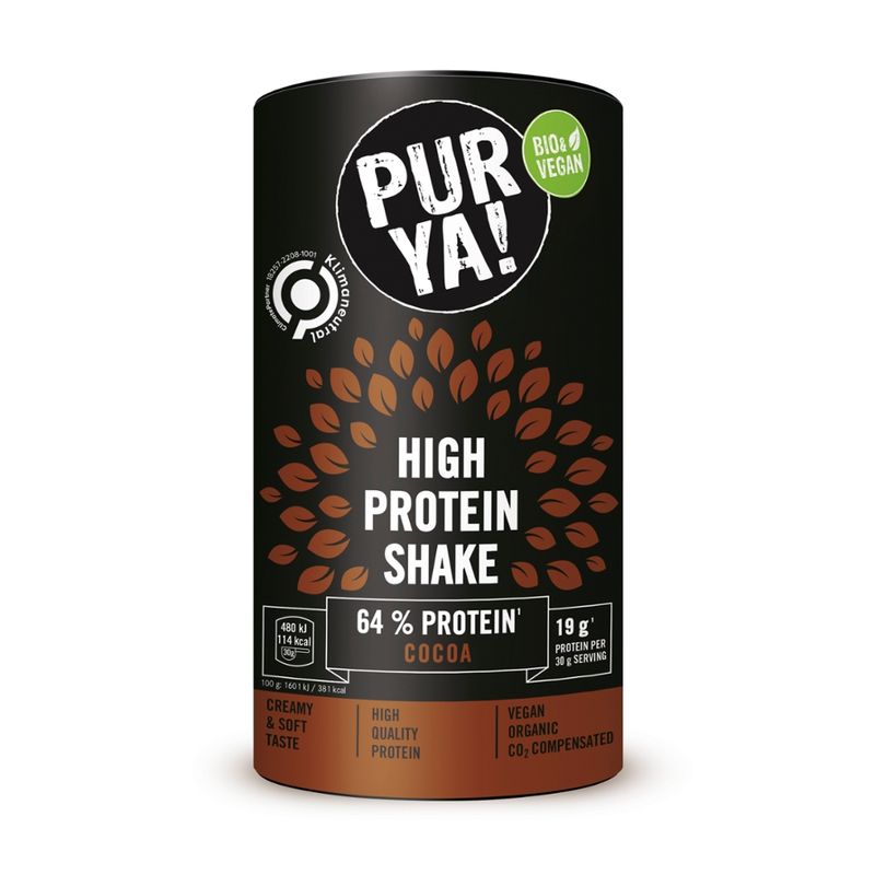 PURYA! High Protein Shake Kakao, BIO, 500g - Produktbild