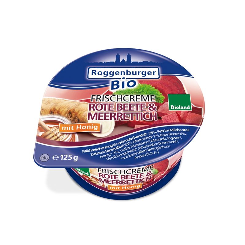 Roggenburger Bio Roggenburger Bio Frischcreme Rote Beete & Meerrettich 125 g - Produktbild