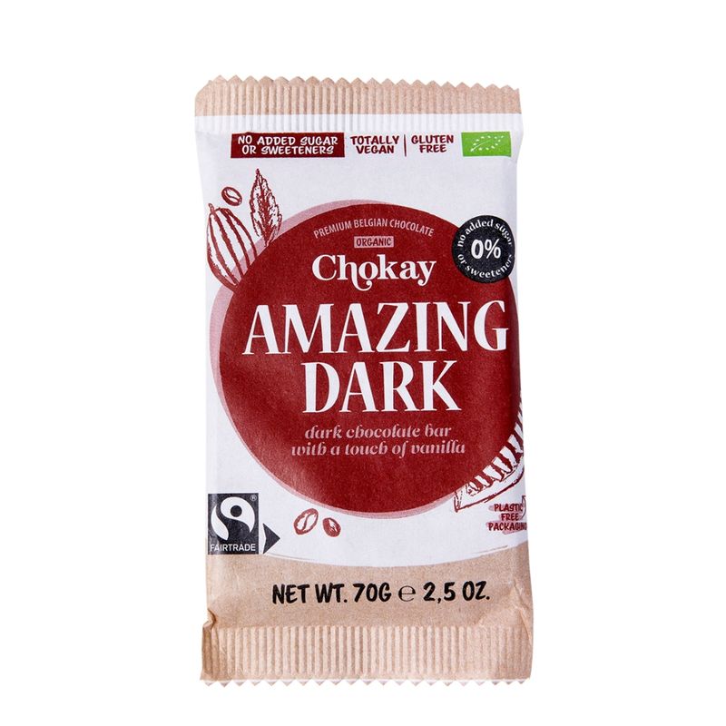 Chokay BV Chokay - Bar - Amazing Dark FairTrade, 70g - Produktbild
