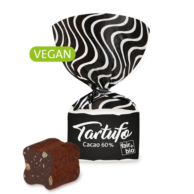 WeltPartner Tartufo Cacao 60%, bio,  handgemachte Schokoladentrüffel Edelbitter - Produktbild